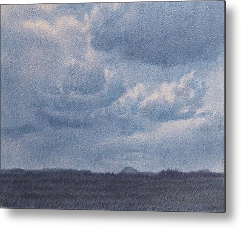 North Dakota Metal Print featuring the painting Cloudcrowd by Cris Fulton