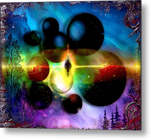 Orb Metal Print featuring the digital art Cold Hearted Orb by Michael Damiani