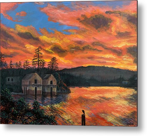Cole Island Metal Print featuring the painting Cole Island Victoria by Scott Dewis