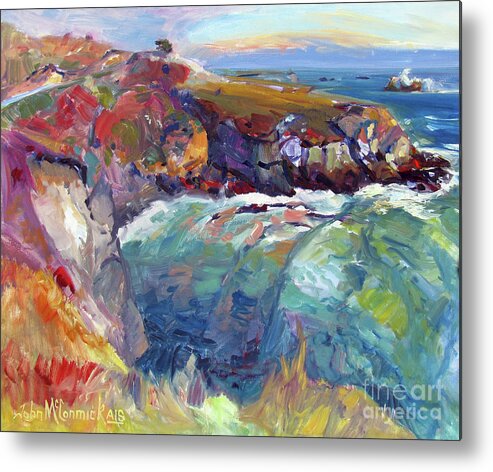 Sonoma Coast Metal Print featuring the painting Coleman's Gulch by John McCormick