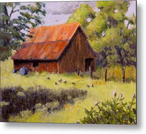Barn Metal Print featuring the painting Coloma Barn II by William Reed