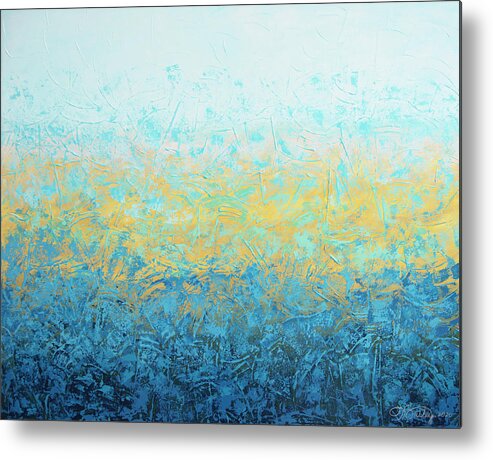 Cool Metal Print featuring the painting Cool, Cool Summer by Linda Bailey