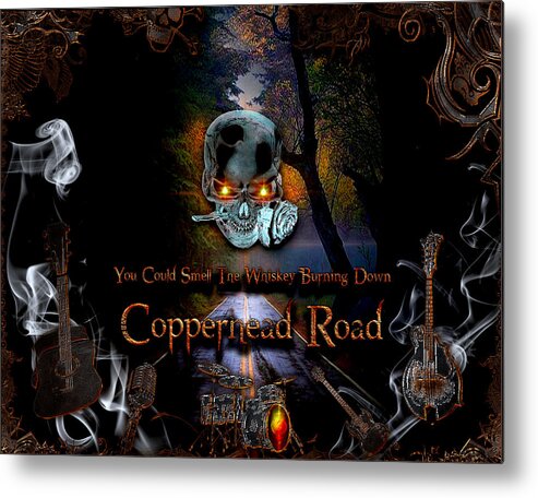 Copperhead Road Metal Print featuring the digital art Copperhead Road by Michael Damiani