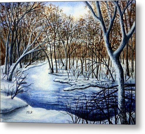 Wisconsin Metal Print featuring the painting Deep Woods Wisconsin by Thomas Kuchenbecker