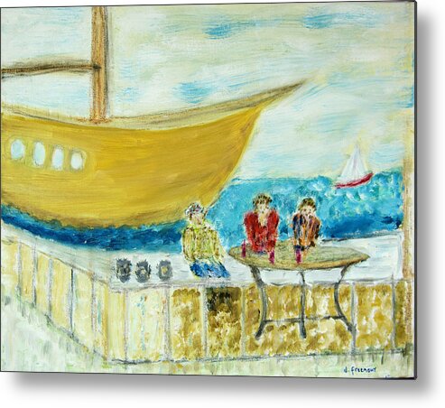 Metal Print featuring the painting Dockside by David McCready