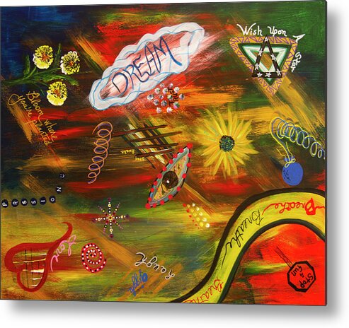 Affirmations Metal Print featuring the painting Dream Scheme by Donna Manaraze