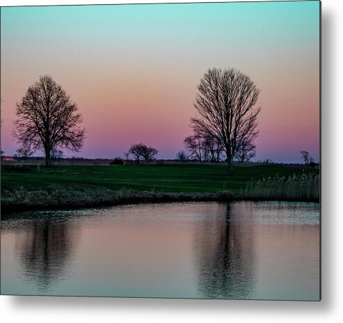 Landscape Metal Print featuring the photograph Dusk At Timberpoint by Cathy Kovarik