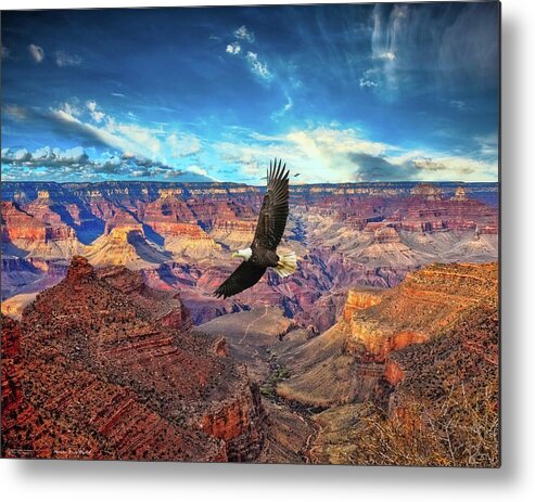 Grand Canyon Metal Print featuring the digital art Eagle View by Norman Brule