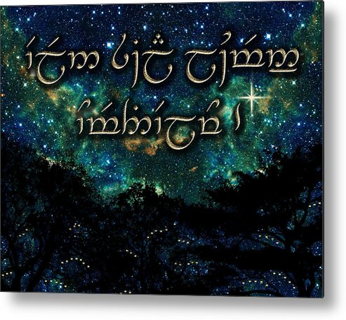Elven Metal Print featuring the digital art A Star Shines On the Hour of Our Meeting by Mary J Winters-Meyer