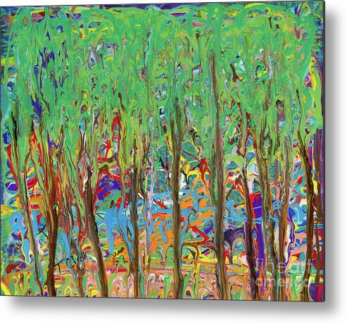 Forest Creek Metal Print featuring the painting Forest Creek by Tessa Evette