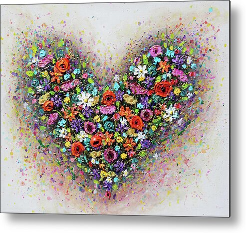 Heart Metal Print featuring the painting Full of Love by Amanda Dagg