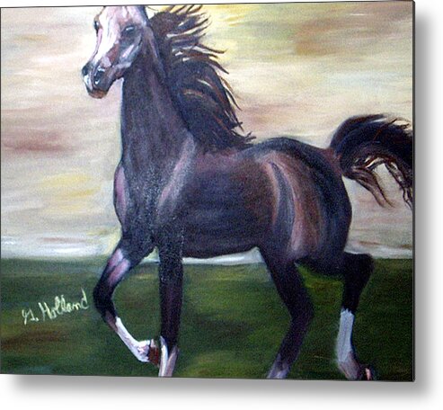 Horse Metal Print featuring the painting Gallop by Genevieve Holland