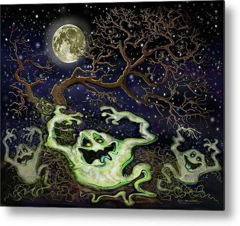 Ghost Metal Print featuring the digital art Ghost Tree by Kevin Middleton