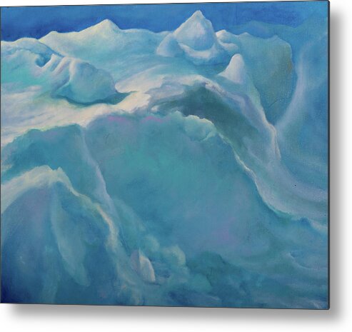 Glacier Metal Print featuring the painting Glacial by Carol Klingel