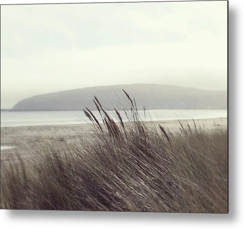 Peaceful Beach In Sonoma County California On A Misty Afternoon. Fine Art Photography. Metal Print featuring the photograph Glistening by Lupen Grainne