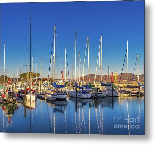 Berths Metal Print featuring the photograph Golden Gate Yacht Club by Jerry Fornarotto