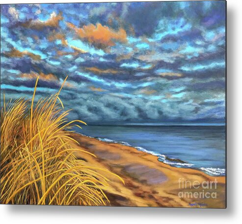 Original Painting Metal Print featuring the painting Golden Light by Sherrell Rodgers