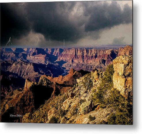 Grand Canyon Metal Print featuring the photograph Grand Canyon Thunder by GLENN Mohs