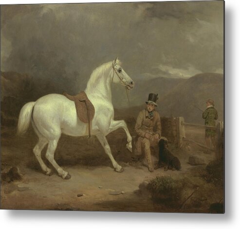 19th Century Painters Metal Print featuring the painting Grey Shooting Pony by Thomas Woodward