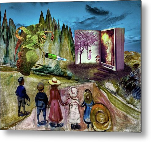 Children Metal Print featuring the digital art Growing Medical Tyranny by Norman Brule