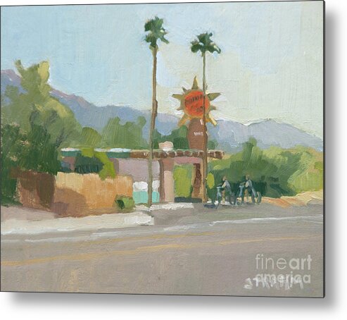 Desert Metal Print featuring the painting Hacienda Del Sol - Borrego Springs, California by Paul Strahm