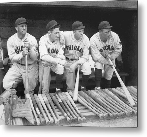 People Metal Print featuring the photograph Hack Wilson and Rogers Hornsby by Chicago History Museum