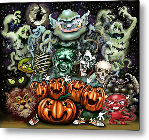 Halloween Metal Print featuring the digital art Halloween Fun Art by Kevin Middleton