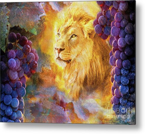 Glory Metal Print featuring the digital art Harvest New Wine by Constance Woods