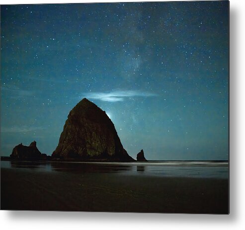 Oregon Metal Print featuring the photograph Haystack Under the Stars by Todd Kreuter