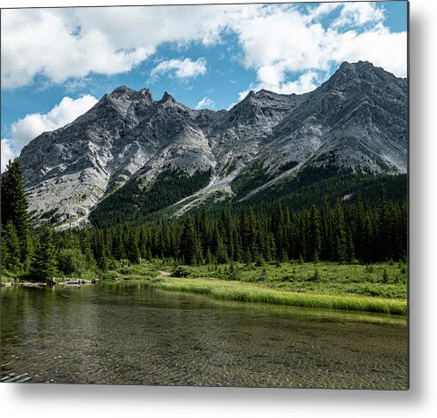 River Metal Print featuring the photograph headwaters of the Elbow River by Karen Rispin