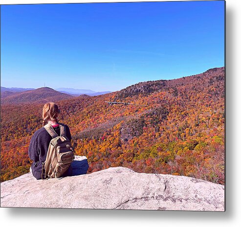 Blue Ridge Parkway Metal Print featuring the photograph Hiker in Heaven by Lee Darnell