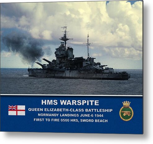 Hms Warspite Metal Print featuring the digital art HMS Warspite by John Wills