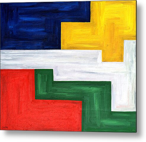 Oil Metal Print featuring the painting Abstract 16 by Patrick J Murphy