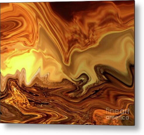 Light Within Abstract Art Metal Print featuring the digital art Inside the light by Elaine Hayward