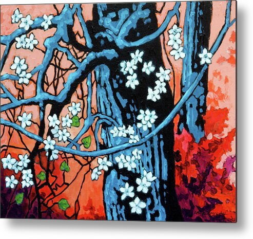 Bradford Pear Tree Metal Print featuring the painting Invasive Species by John Lautermilch