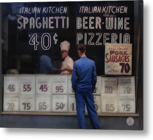 50's Metal Print featuring the photograph Italian Restarant by Jim Signorelli