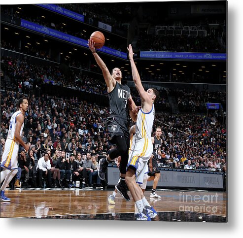 Nba Pro Basketball Metal Print featuring the photograph Jeremy Lin and Klay Thompson by Nathaniel S. Butler