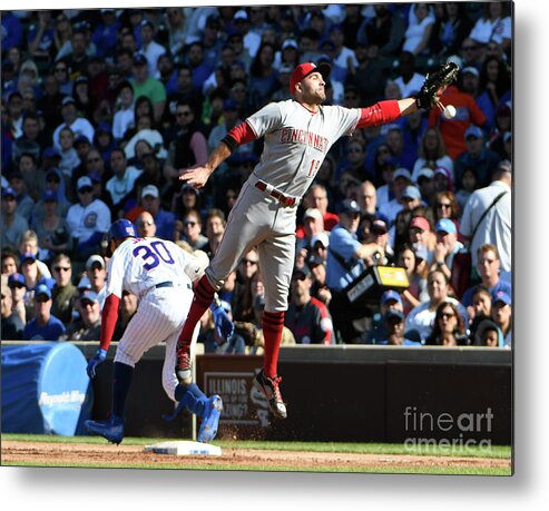 People Metal Print featuring the photograph Jon Jay and Joey Votto by David Banks