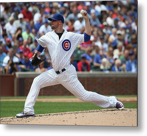 People Metal Print featuring the photograph Jon Lester by Jonathan Daniel