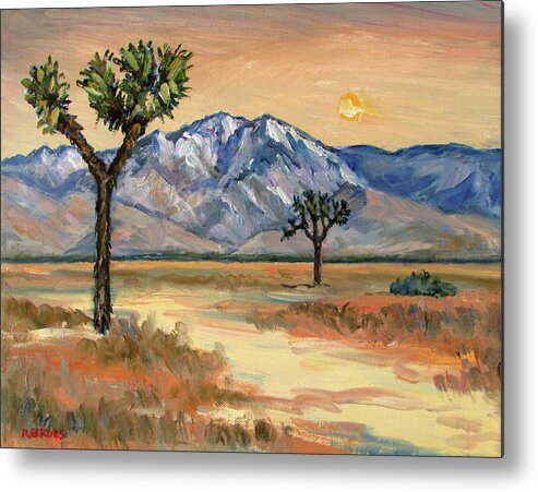 Joshua Metal Print featuring the painting Joshua Trees Mt San Jacinto by Robert Gerdes