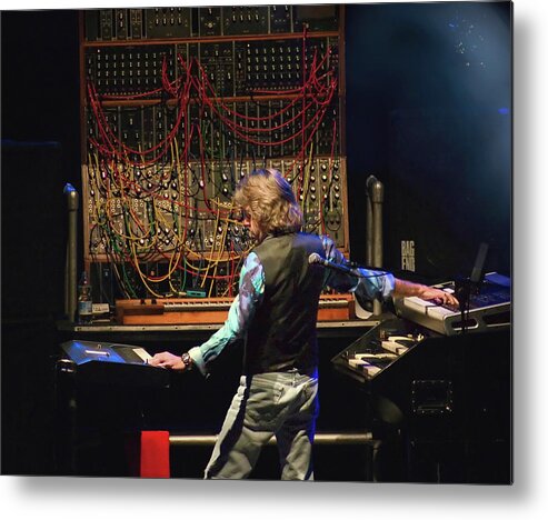 Music Legend Metal Print featuring the photograph Keith Emerson and the Moog Synth by Micah Offman