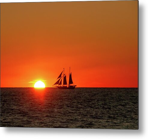 Atlantic Metal Print featuring the photograph Key West Sunset by Kristia Adams