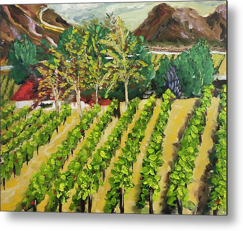 Somerset Winery Metal Print featuring the painting Kirk's View by Roxy Rich
