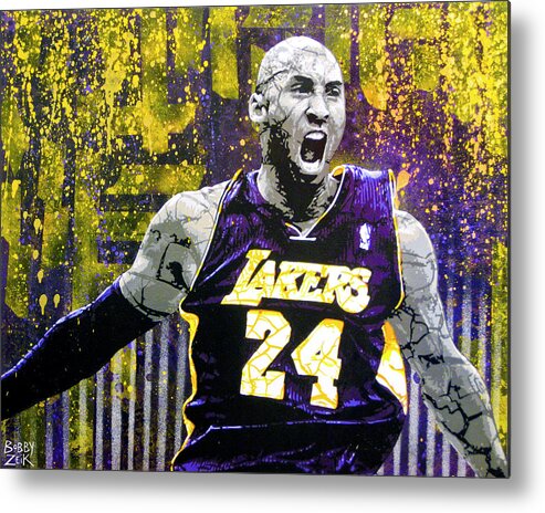 Kobe Metal Print featuring the painting Kobe The Destroyer by Bobby Zeik