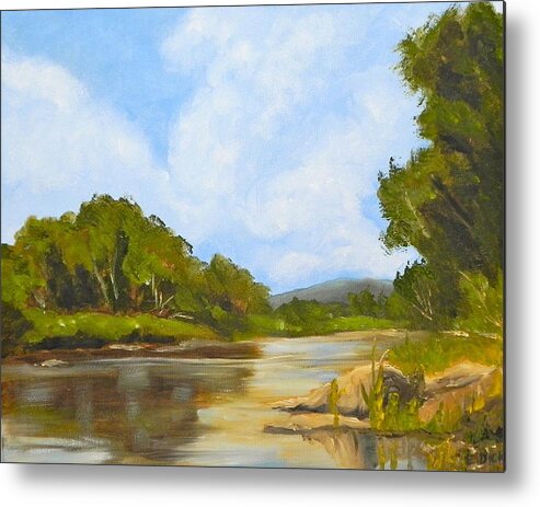 River Metal Print featuring the painting Lazy River by Erika Dick