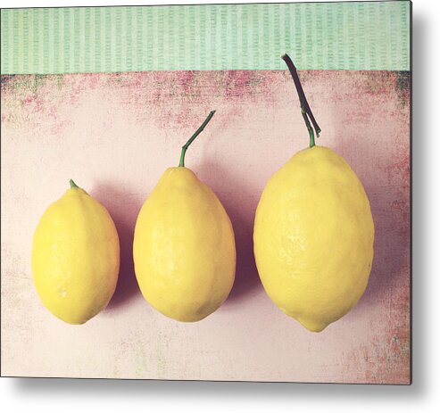 Lemons Metal Print featuring the photograph Lemon Twist by Lupen Grainne
