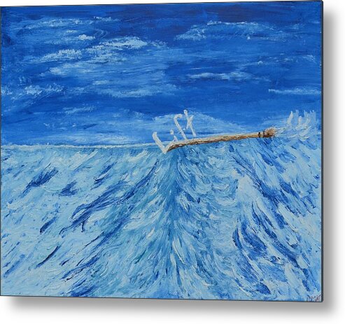 Blue Sky Metal Print featuring the painting Lift by Christina Knight