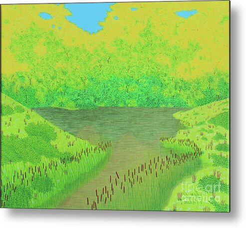 Streams Metal Print featuring the painting Look On The Bright Side by Doug Miller