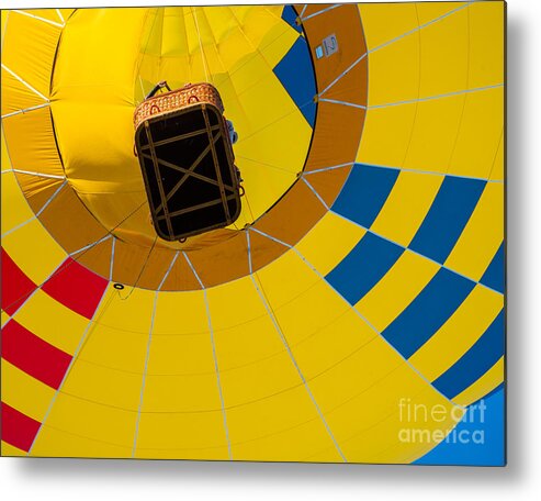 Hot Air Balloon Metal Print featuring the photograph Looking Up From Below at Up Up and Away Balloon Festival by L Bosco