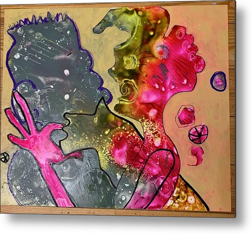  Metal Print featuring the painting Love is Grand by Carole Johnson